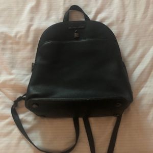 Black pleather Michael Kors backpack